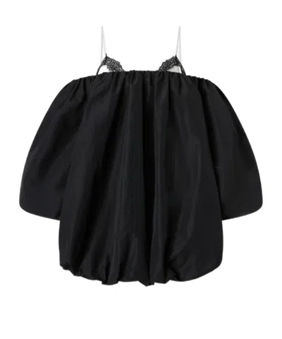 Pinko Balloon-effect Mini Dress In Black