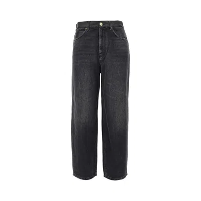 Pinko Balloon Fit Denim Jeans In Black