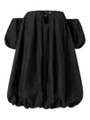 Pinko Mini-robe Boule En Popeline In Black