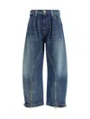 Pinko Balloon Jeans With Zip In Blue