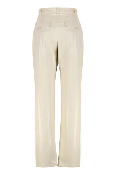 Pinko Balloon Pants In Eco-leather In Animal Print