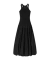 Pinko Balloon Skirt Midi Dress In Black