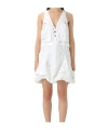 Pinko Waist Drawstring Lace Mini Dress In White