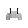Pinko Raul Off-shoulder Balloon Cropped Top In White