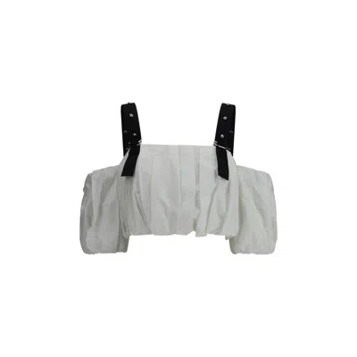 PINKO BALLOON SLEEVES CROP TOP