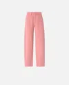 Pinko Balloon Trousers In Cotton Bull In Sunny Coral