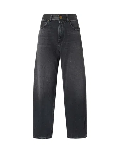 Pinko Balloon-fit Cotton-lyocell Jeans In Black