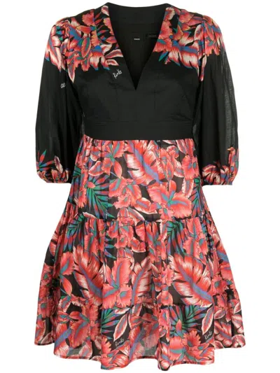 Pinko Balto Flares Sleeves Dress In Blue