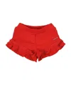 Pinko Bambina Shorts Rosso In Felpa Di Cotone In Red