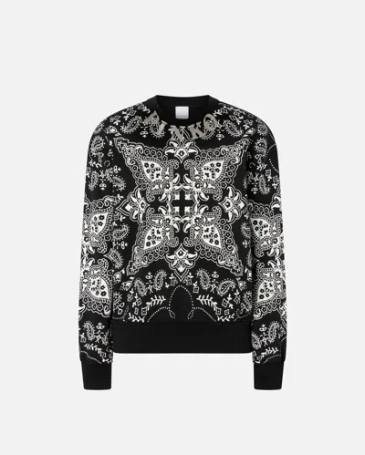 PINKO SWEAT-SHIRT À COL ROND ET IMPRIMÉ BANDANA