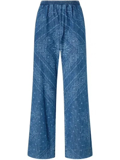 PINKO BANDANA-PRINT JEANS