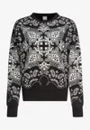 Pinko Bandana Print Sweatshirt In Black