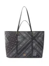 Pinko Maxi Double Handle Shopper Bag With Bandana Print