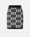 Pinko Jacquard Knit Mini Skirt In Black