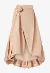 Pinko Barbagianni Pleated Maxi Wrap Skirt