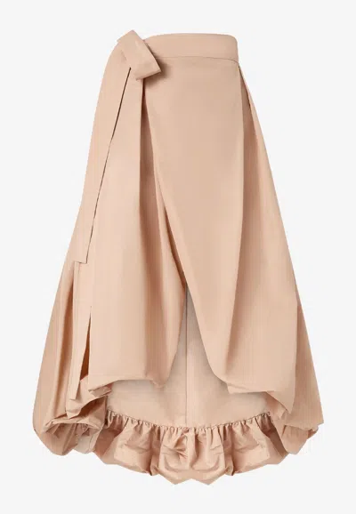 PINKO BARBAGIANNI PLEATED MAXI WRAP SKIRT