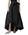 Pinko Bow-detailed Wide Taffeta Skirt