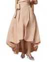 Pinko Barbagianni Pleated Maxi Wrap Skirt In Cameo Pink