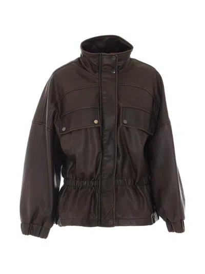 Pinko Barkeria Blouson Jacket In Brown