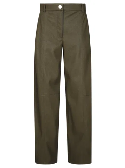 Pinko Barolo Pants With Sculpted Effect In Animal Print