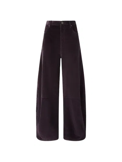 Pinko Barrel-fit Corduroy Trousers In Purple