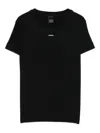 Pinko Crew Neck Short Sleeves Top In Black