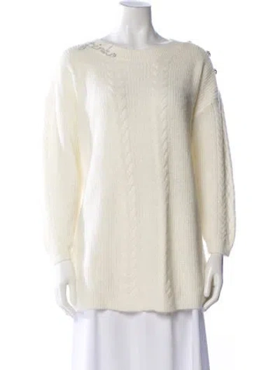 Pre-owned Pinko Bateau Neckline Mini Dress In Neutral