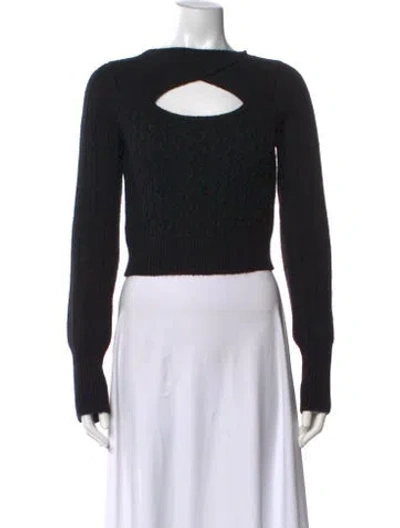 Pre-owned Pinko Bateau Neckline Sweater In Black