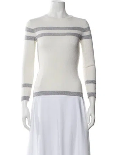 Pre-owned Pinko Bateau Neckline Sweater In Neutral