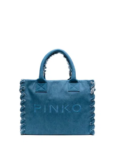 Pinko Beach Shopping Denim In Blu