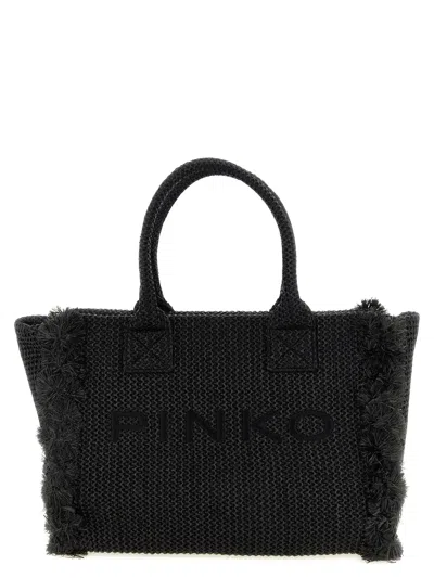 Pinko Beach Large Shopping Bag In Blue