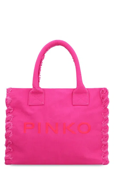 Pinko Beach Shopper Canvas Tote Bag