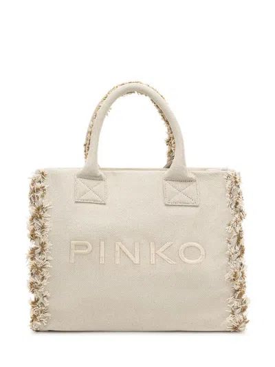 PINKO PINKO BEACH SHOPPER IN RECYCLED CANVAS