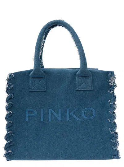 Pinko Beach Shopping Denim In Blue