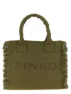 Pinko Medium Beach Shopping Bag In Green