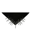 Pinko Beaded-fringe Scarf In Black