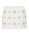 Pinko Embellished Double-layer Mini Skirt In White
