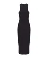Pinko Beaded-trim Sleeveless Midi Dress In Black