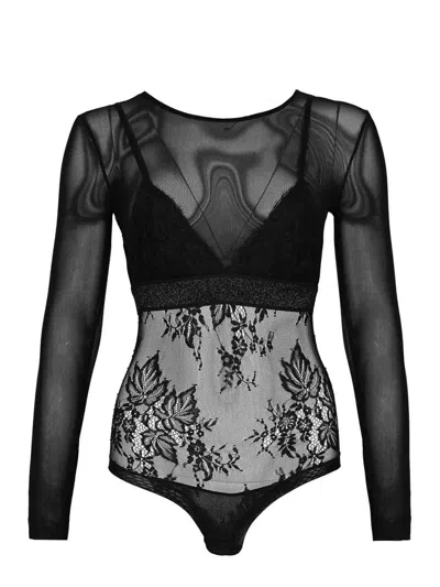 Pinko Bean Bodysuit In Black