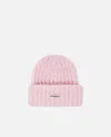 Pinko Ribbed-knit Beanie In Pink