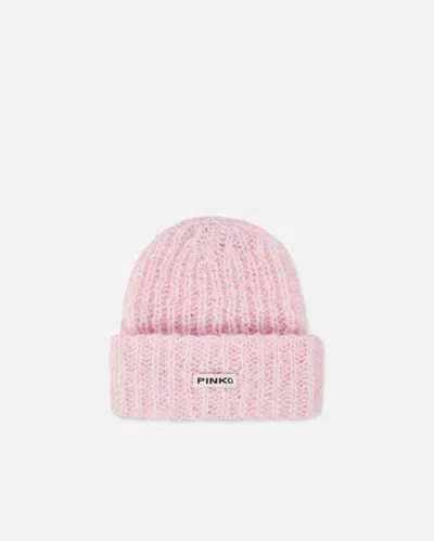 PINKO BEANIE WITH PINKO LOGO LETTERING