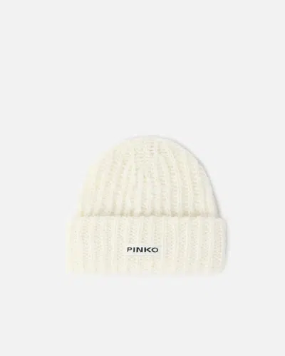 Pinko Beanie With  Logo Lettering In White