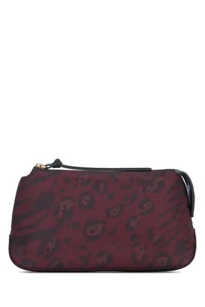 Pinko Beauty Case Mini Clutch In Burgundy