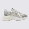 Pinko Beige And Silver Sneakers In Gray