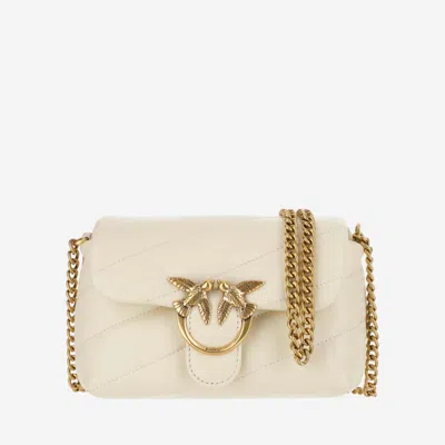 PINKO WOMEN BEIGE BEIGE LOVE BABY PUFF SHOULDER BAG, ONESIZE LUXURY CROSSBODY BAGS FOR WOMEN DARVEYS