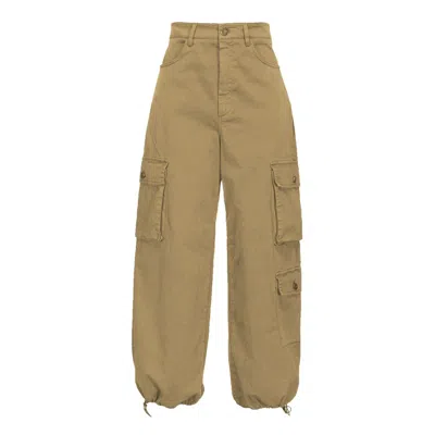 Pinko Beige Cotton Jeans & Pant In Brown