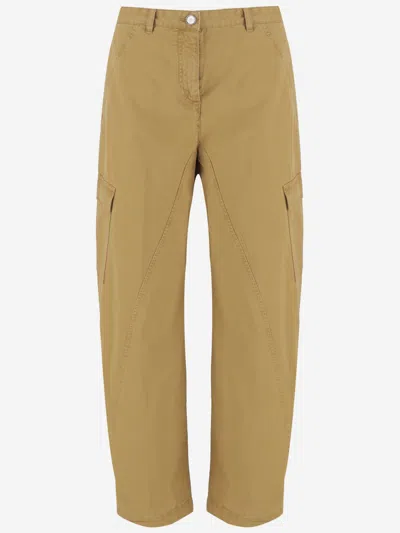 Pinko Beige Cotton Workwear Pants