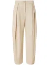 Pinko Tailored Fit Wide Leg Pants In Beige
