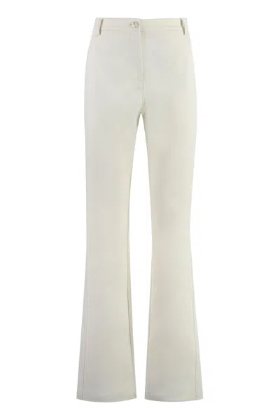 PINKO BEIGE FLARED PANTS FOR WOMEN