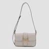 Pinko Beige Leather Mini Love Shoulder Bag In Sand